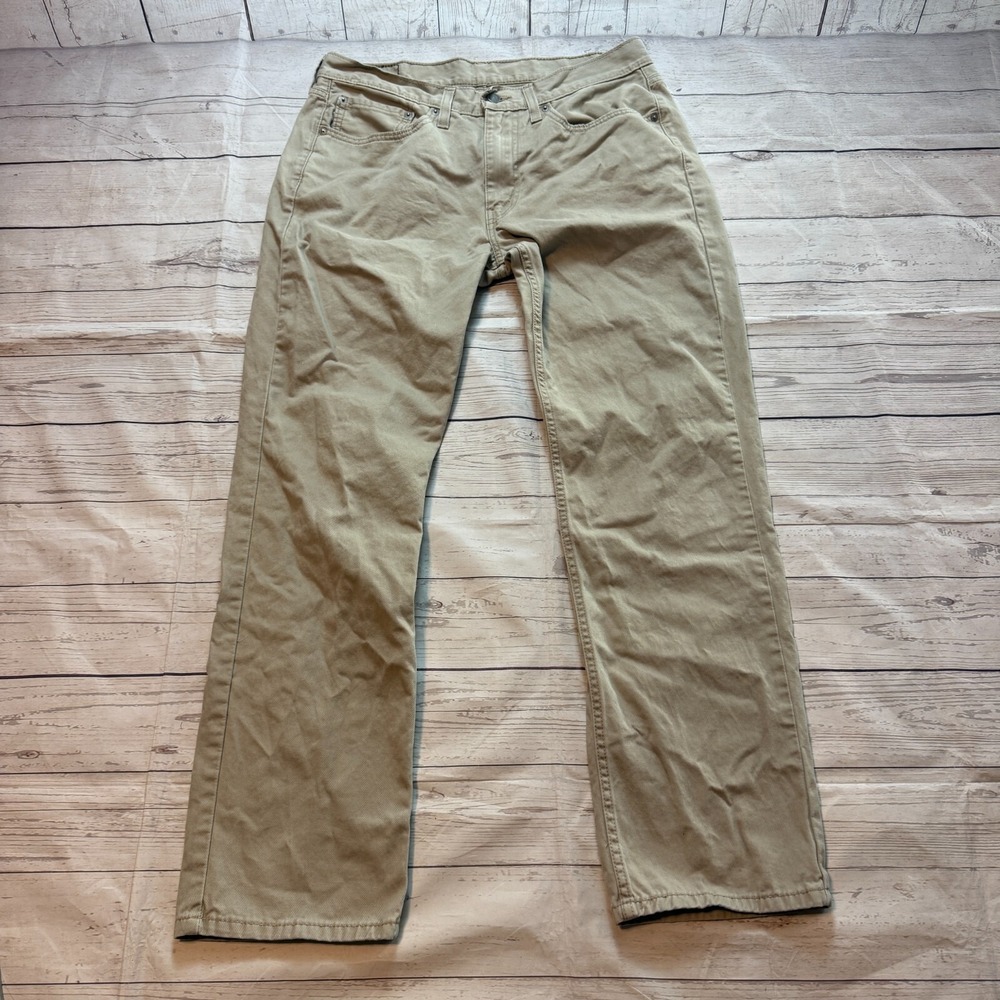 Levi's 514 Jeans Khaki Tan Chino Pants Men's Size 34x32‎ (Fits 32x29)
